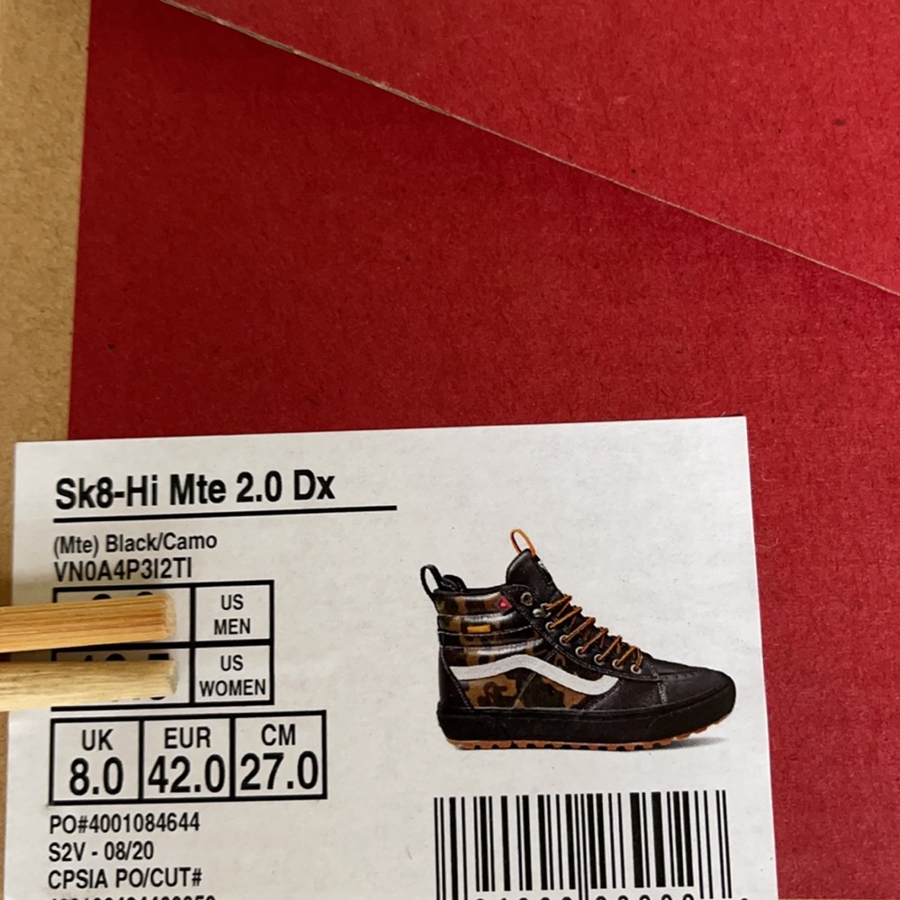 Vans Sk8-Hi Mte 2.0 Dx Black/Camo Men’s - Picture 16 of 16